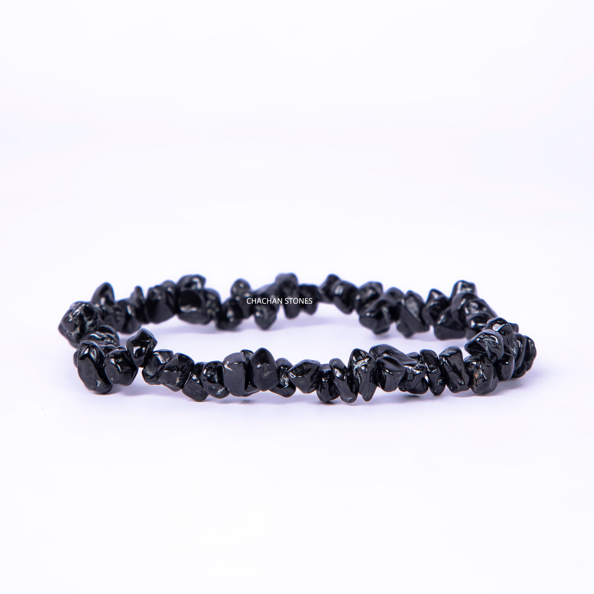 Black Tourmaline Chips Bracelet – Stone of Protection & Grounding