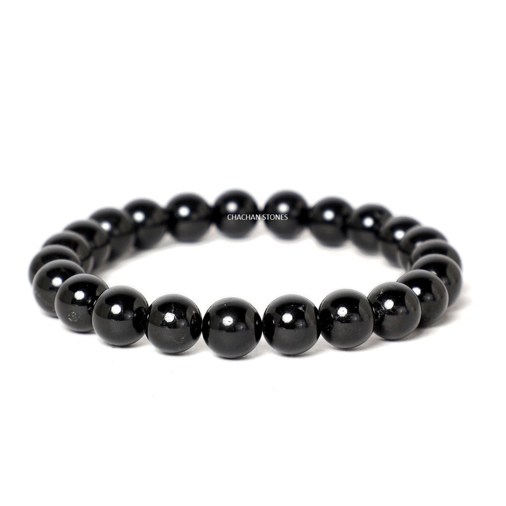 Black Tourmaline Bracelet — Stone of Protection, Grounding & Energy Shield (8mm)