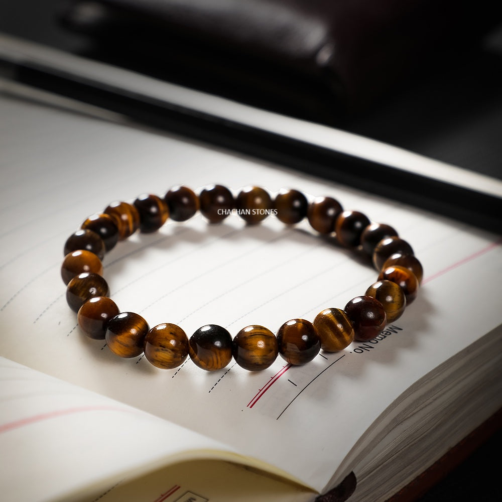 Tiger Eye Bracelet — Stone of Courage & Protection (8mm)