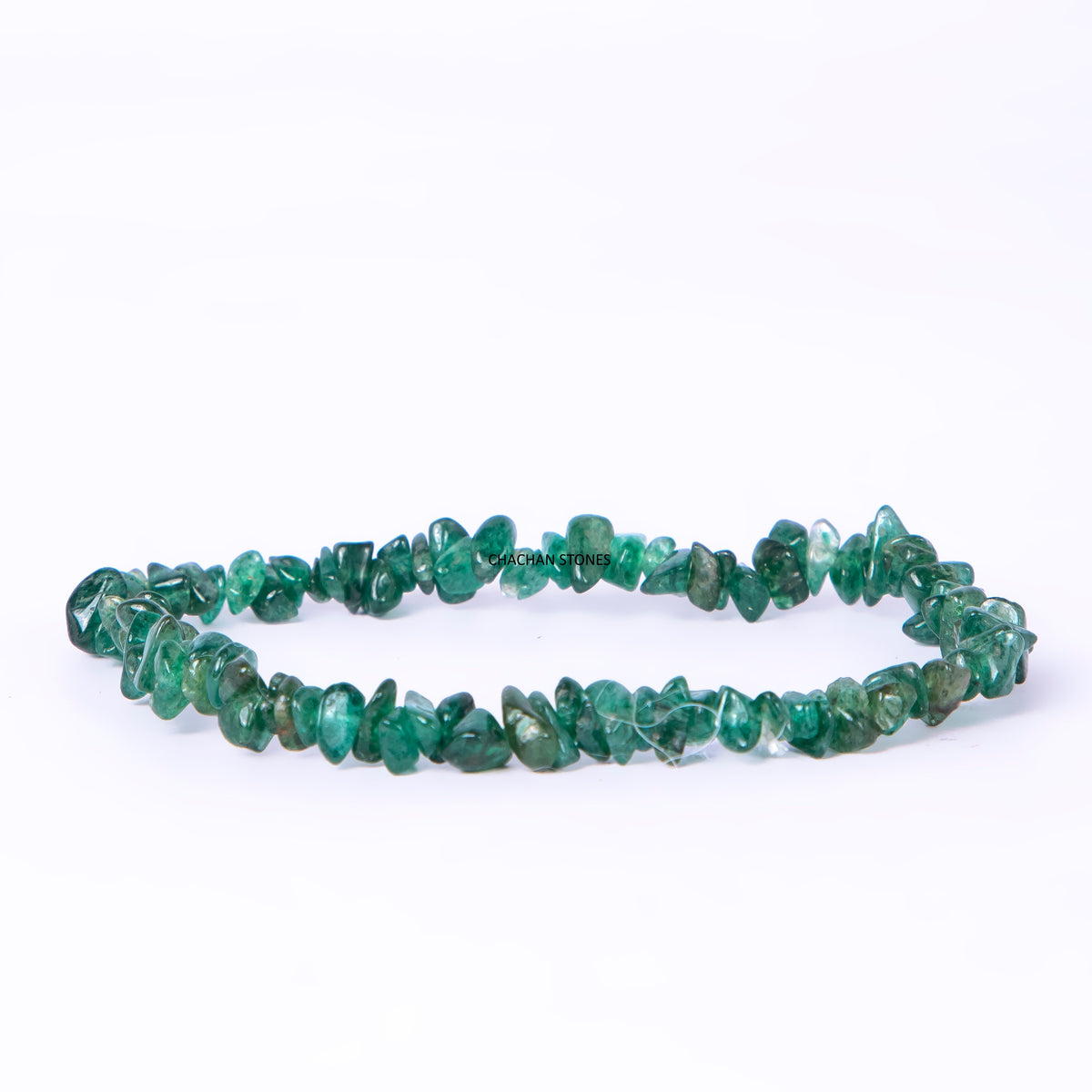 Green Aventurine Crystal Chips Bracelet – Stone of Luck, Opportunity & Prosperity