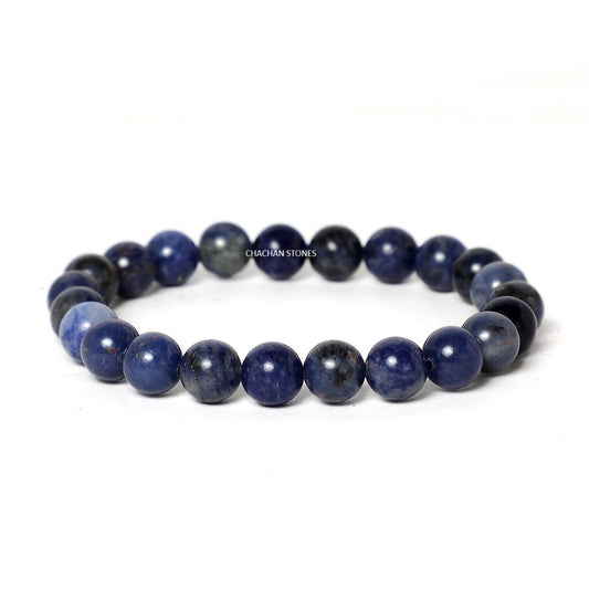 Sodalite Bracelet — Stone of Logic, Clarity & Communication (8mm)