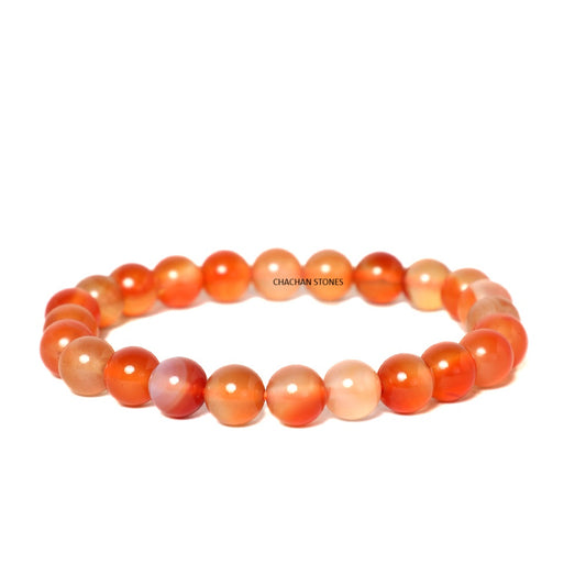 Carnelian Bracelet — Stone of Courage, Creativity & Motivation (8mm)