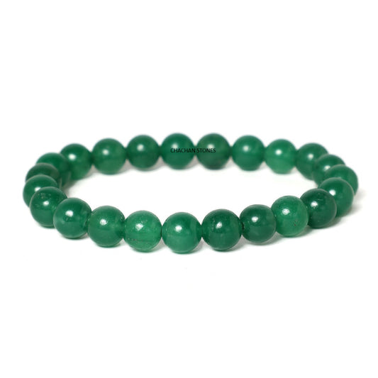 Green Jade Bracelet — Stone of Prosperity, Harmony & Good Luck (8mm)