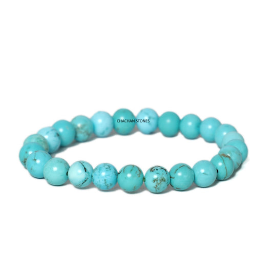 Turquoise (Firoza) Bracelet — Stone of Protection, Luck & Clear Communication (8mm)