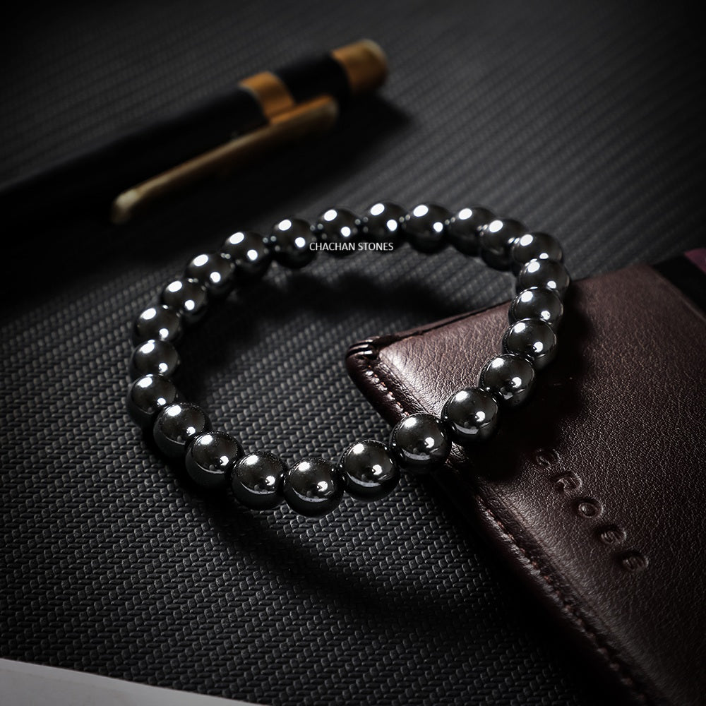 Hematite Bracelet — Stone of Grounding & Protection (8mm)