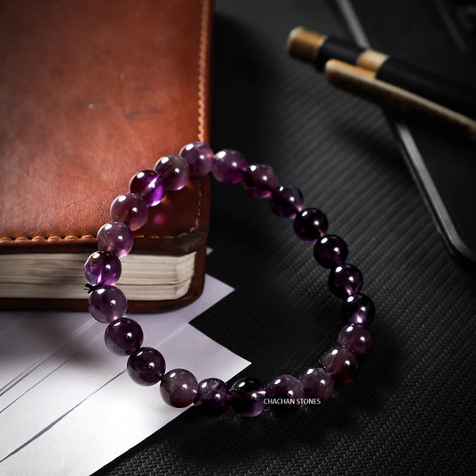 Amethyst Bracelet — Stone of Peace, Calm & Protection (8mm)