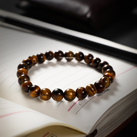 Tiger Eye Bracelet — Stone of Courage & Protection (8mm)