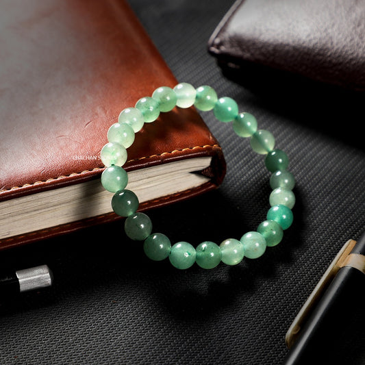 Green Aventurine Bracelet — Stone of Opportunity, Luck & Growth (8mm)