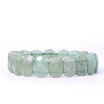 Green stone bracelet on a white background with 'Chachan Stones' branding.