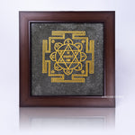 Pyrite Yantra Frame – Wealth, Abundance & Spiritual Protection