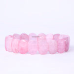 Pink beaded bracelet on a white background with 'CHACHAN STONES' branding.